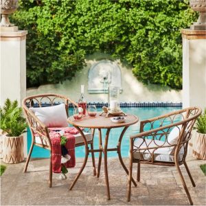Patio bistro balcony britanna opalhouse inexpensive upgrades cozy housebeautiful