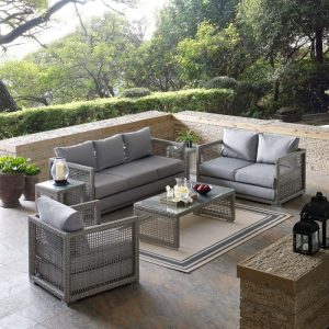 Rattan conversation turquoise gymax 4pcs cushion cushioned