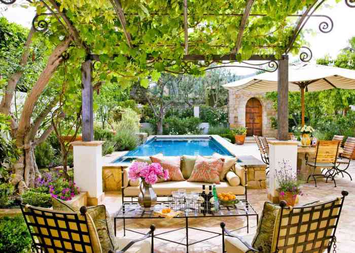 Outdoor living spaces relaxing cool ground